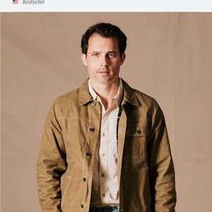 Flannel lined waxed jacket - Flint and Tinder Men's Classic Tan Shirt Jacket